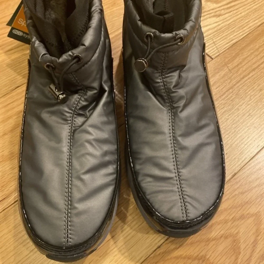 Sporto Women's 12M Waterproof Tracy Booties Gray blackSplit Toe Lined Boots 3541